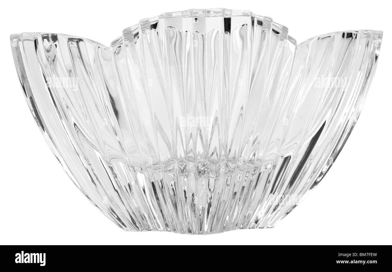 Close-up di una ciotola di cristallo Foto Stock