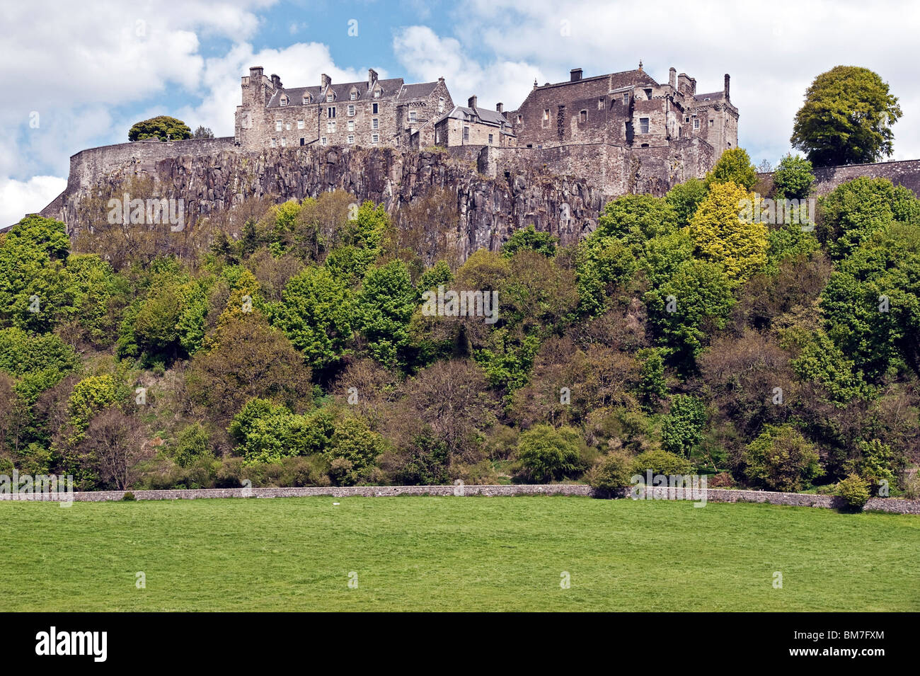 Il Castello di Stirling in Scozia vista da ovest Foto Stock