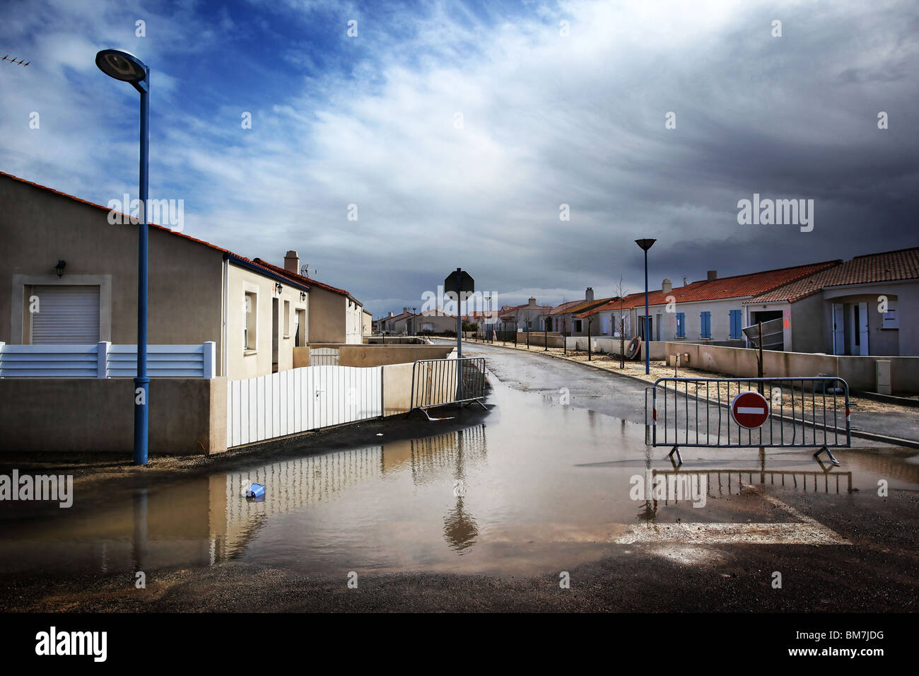 La Faute-sur-Mer (85) : inventario delle attrezzature, un mese dopo la tempesta Xynthia (2010/04/02) Foto Stock