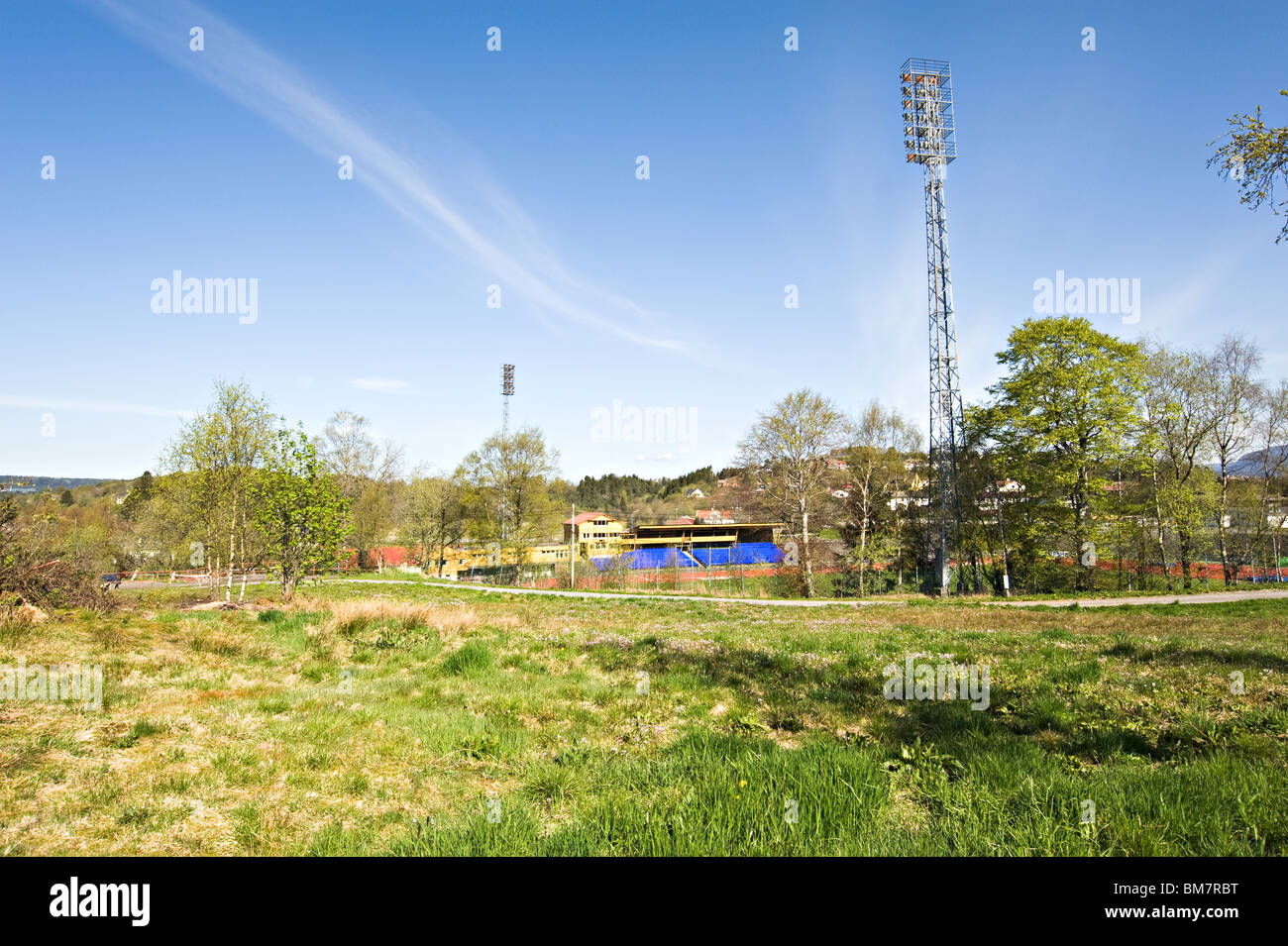 Washer a Fana atletica Aports Stadium vicino a Bergen in Norvegia Foto Stock