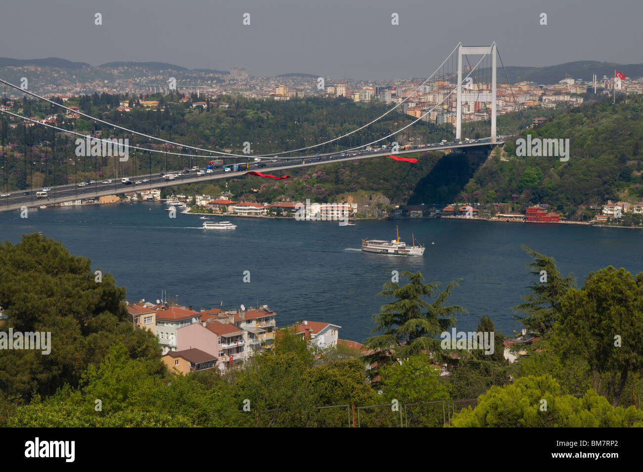 Fatih Sultan Mehmet Birdge(FSM),Bosforo,istanbul, Turchia Foto Stock