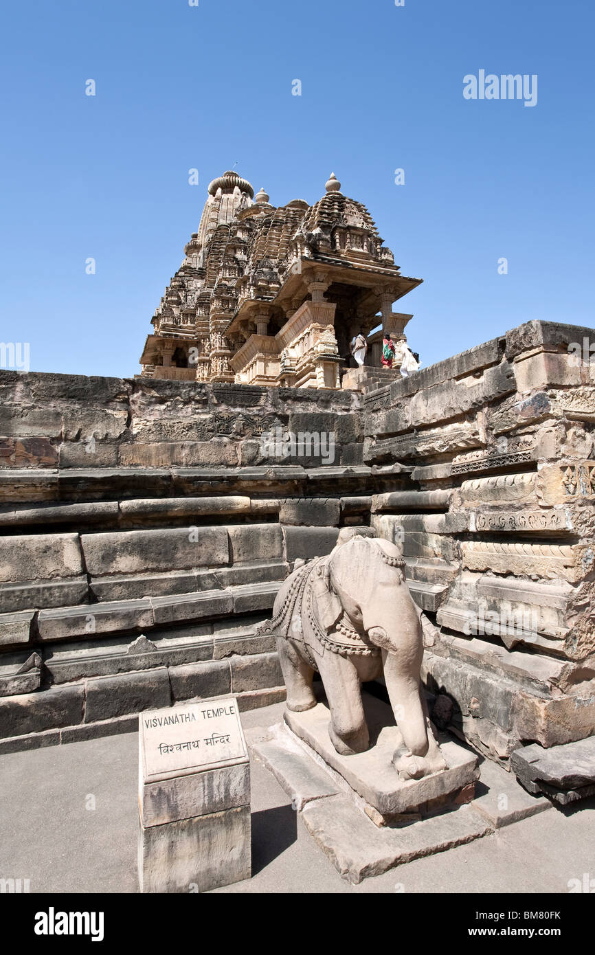 Vishvanath Tempio. Khajuraho. India Foto Stock