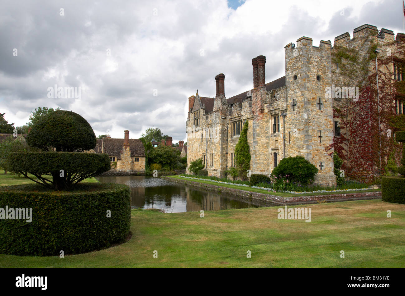Un inglese un castello medievale Foto Stock
