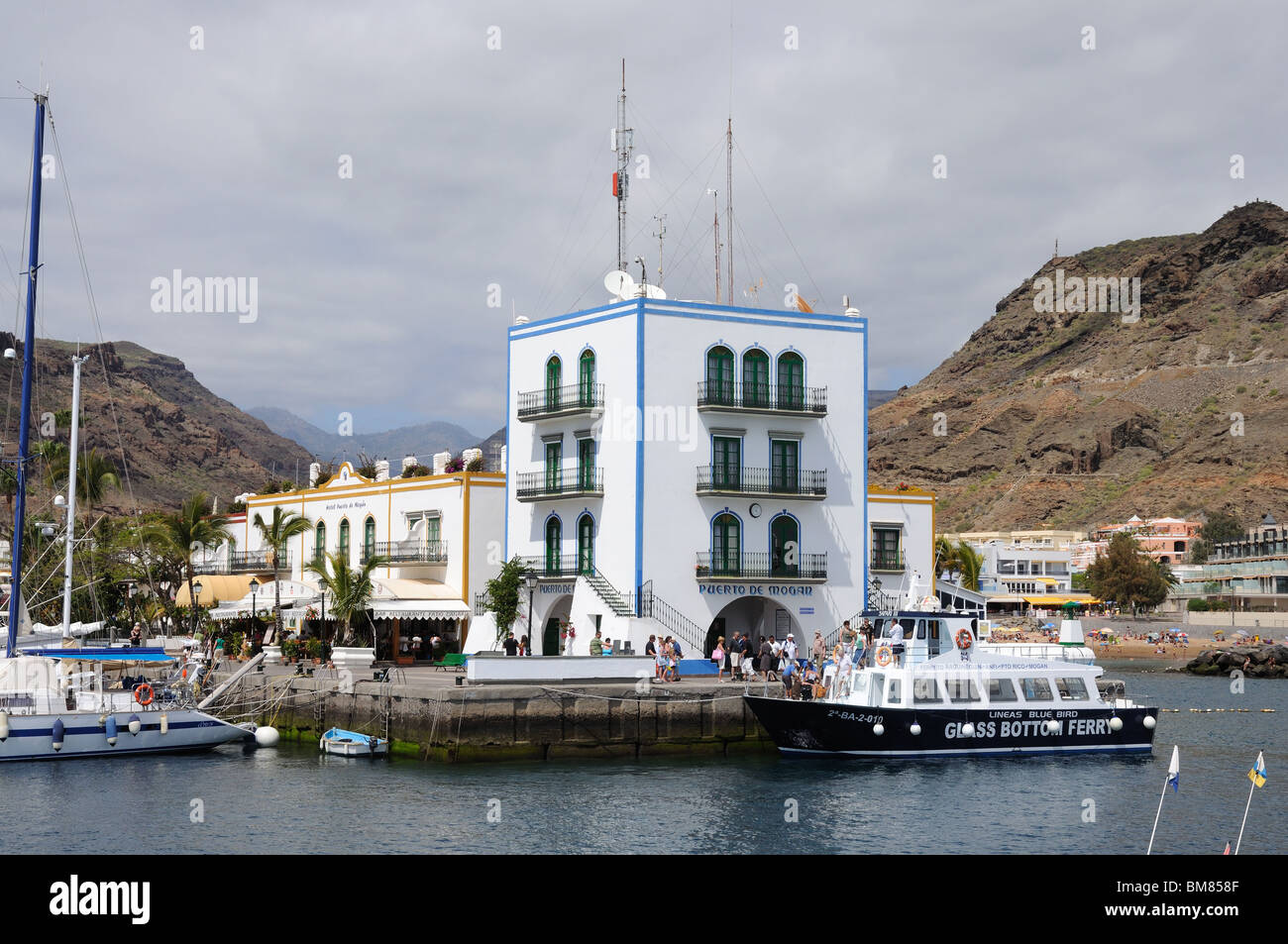 Puerto de Mogan, Grand Isola Canarie, Spagna Foto Stock