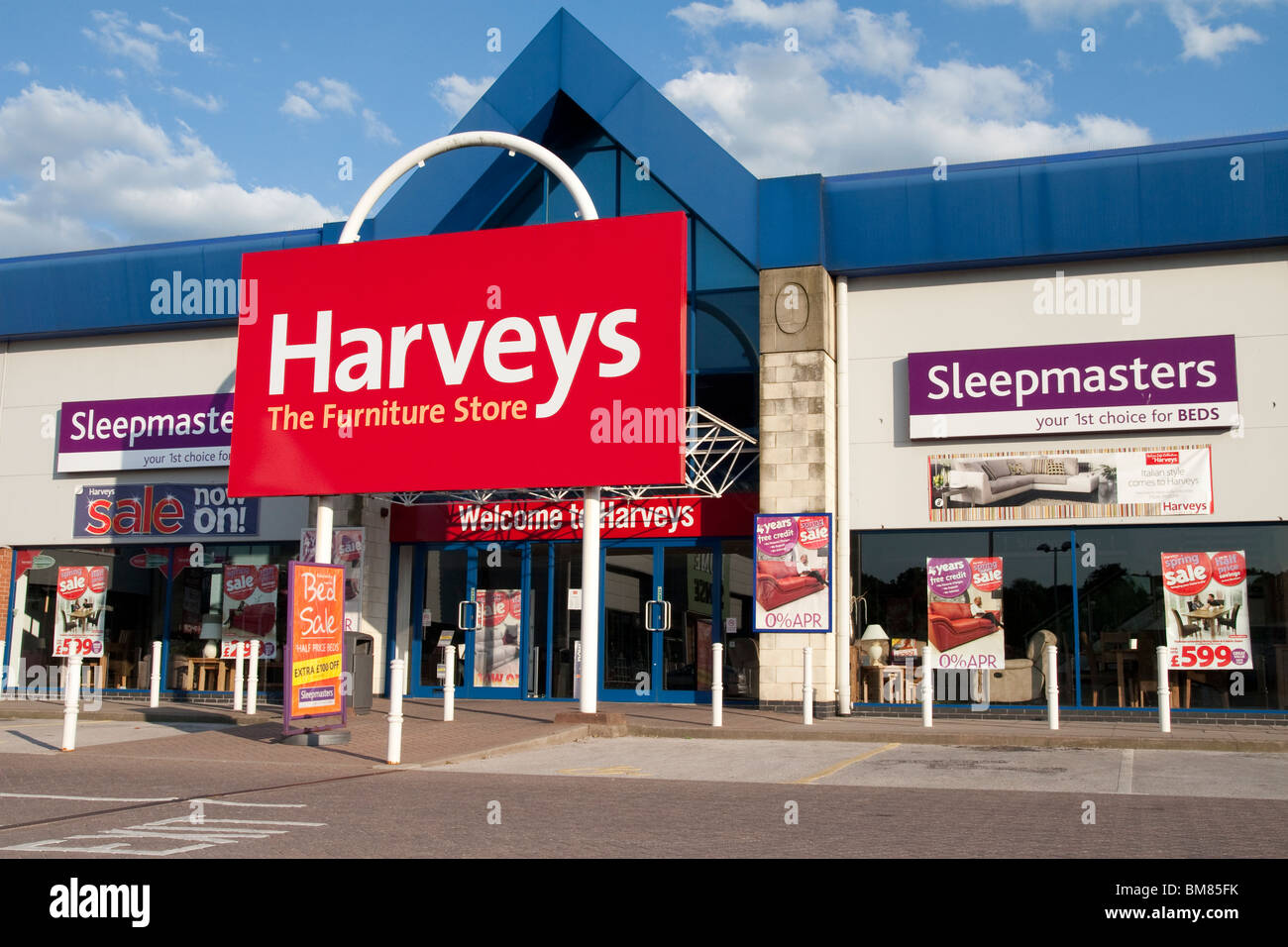 Harveys il Negozio mobili, Castle Marina Retail Park, Nottingham England Regno Unito Foto Stock