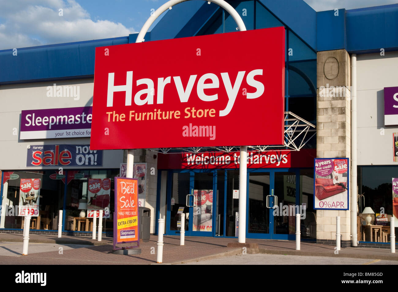 Harveys il Negozio mobili, Castle Marina Retail Park, Nottingham England Regno Unito Foto Stock