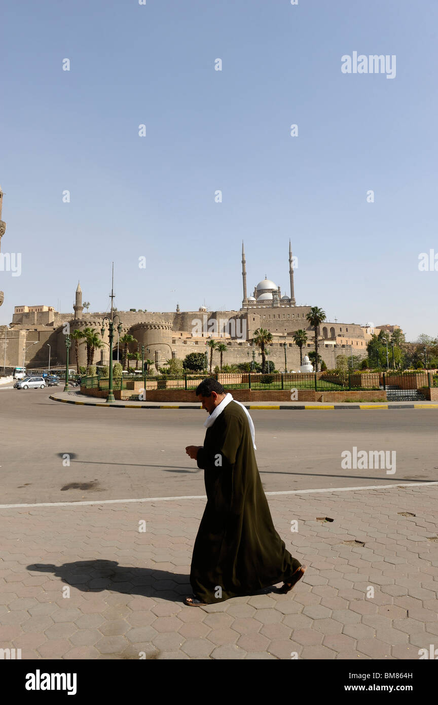 Cittadella con la magnifica Muhammad Ali moschea , cairo , Egitto Foto Stock