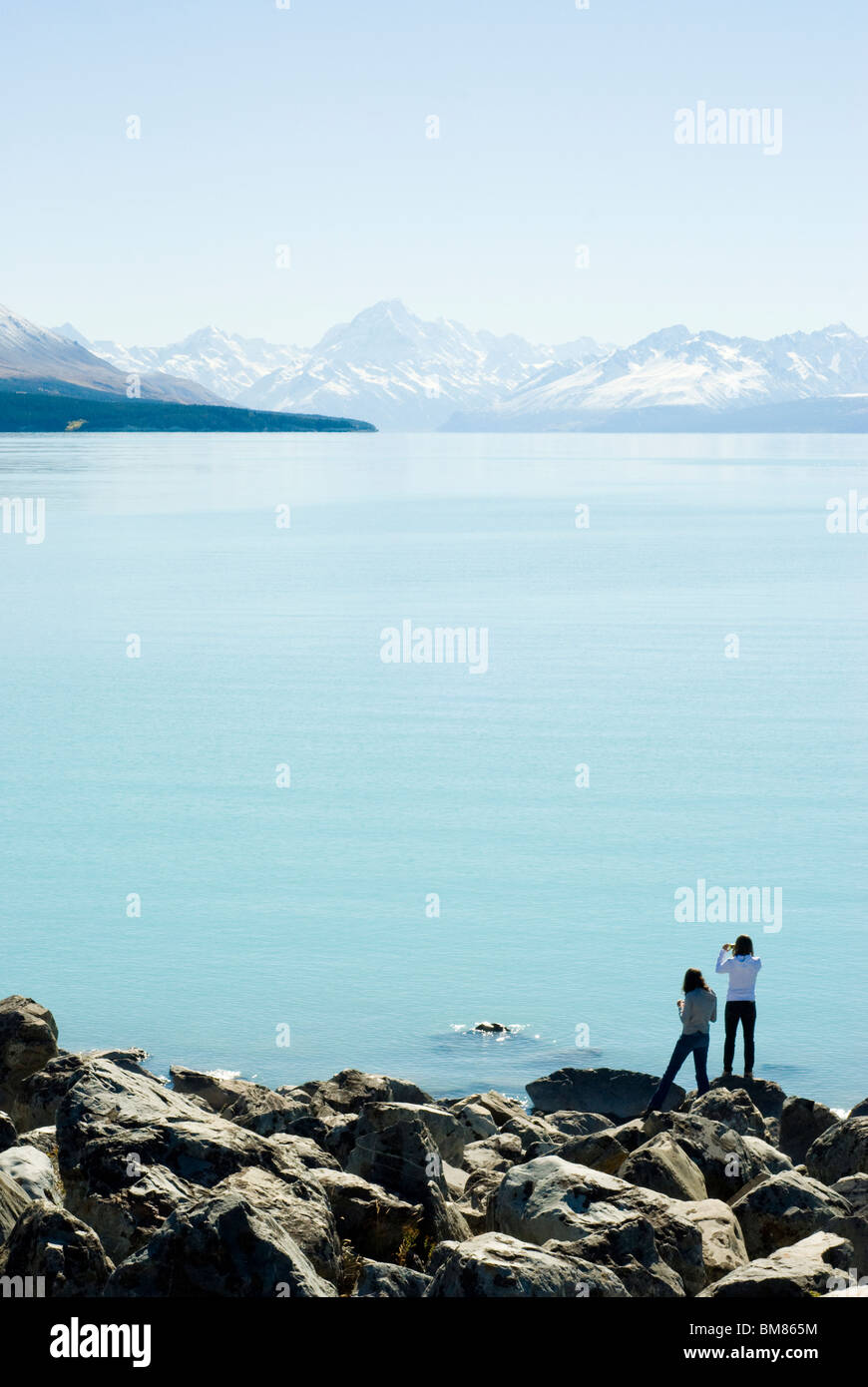 Lago Pukaki Isola del Sud della Nuova Zelanda Foto Stock