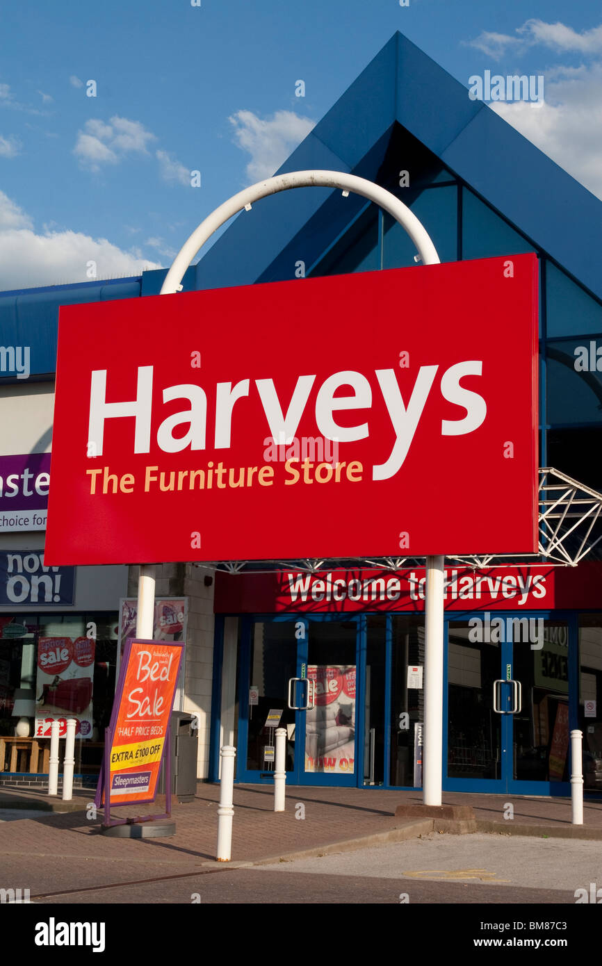 Harveys il Negozio mobili, Castle Marina Retail Park, Nottingham England Regno Unito Foto Stock