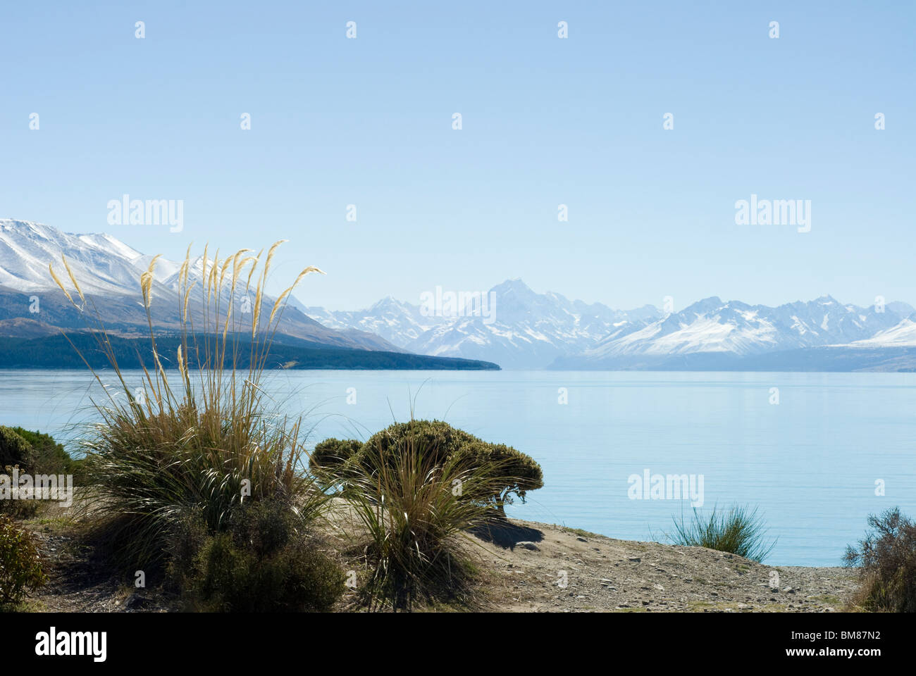 Lago Pukaki Isola del Sud della Nuova Zelanda Foto Stock