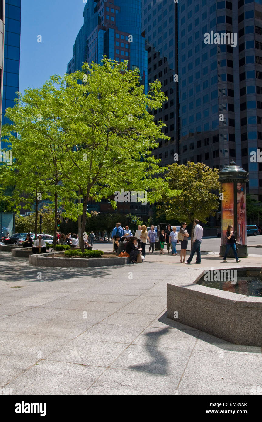 McGill Avenue nel centro di Montreal Foto Stock