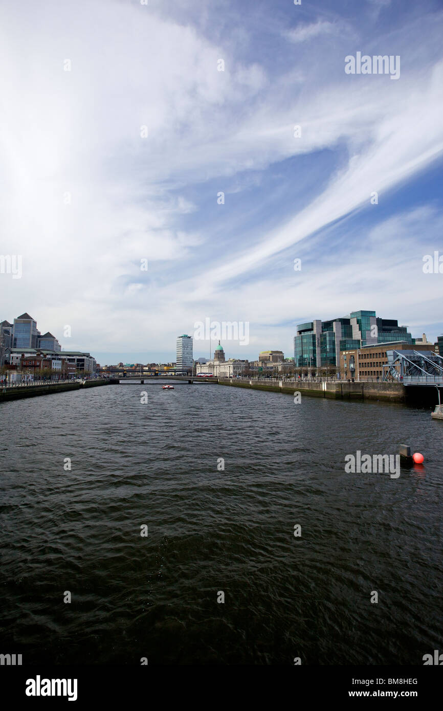 Il fiume Liffey, Dublino, Irlanda Foto Stock