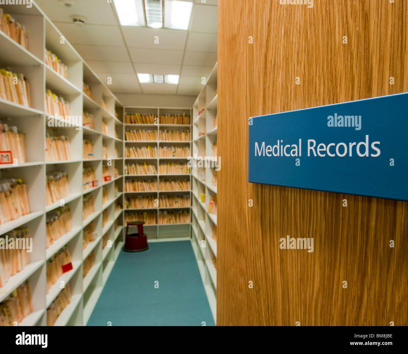 Record medici stanza di storage. Foto Stock