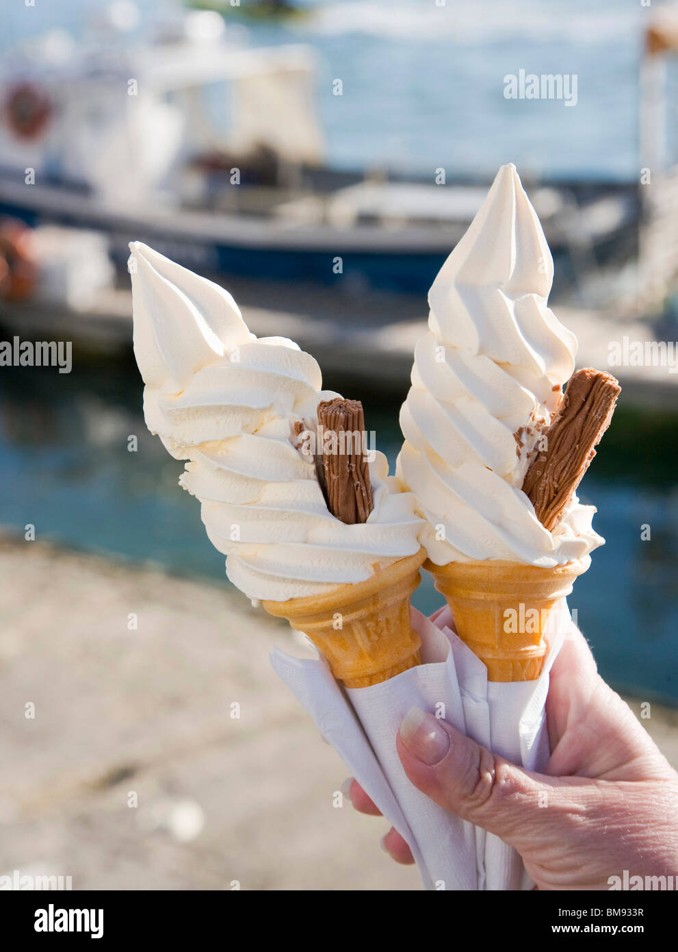 Gelati in riva al mare Foto Stock