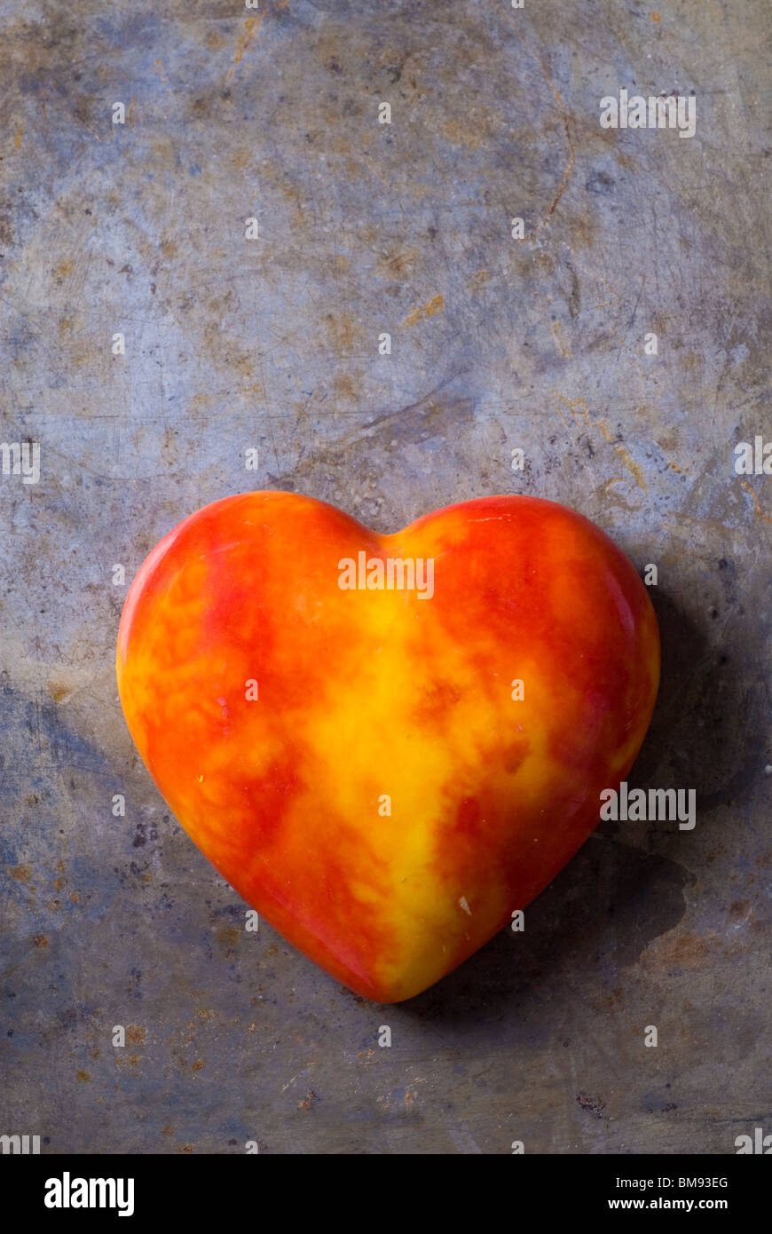 Cuore colorati su un sfondo testurizzata Foto Stock