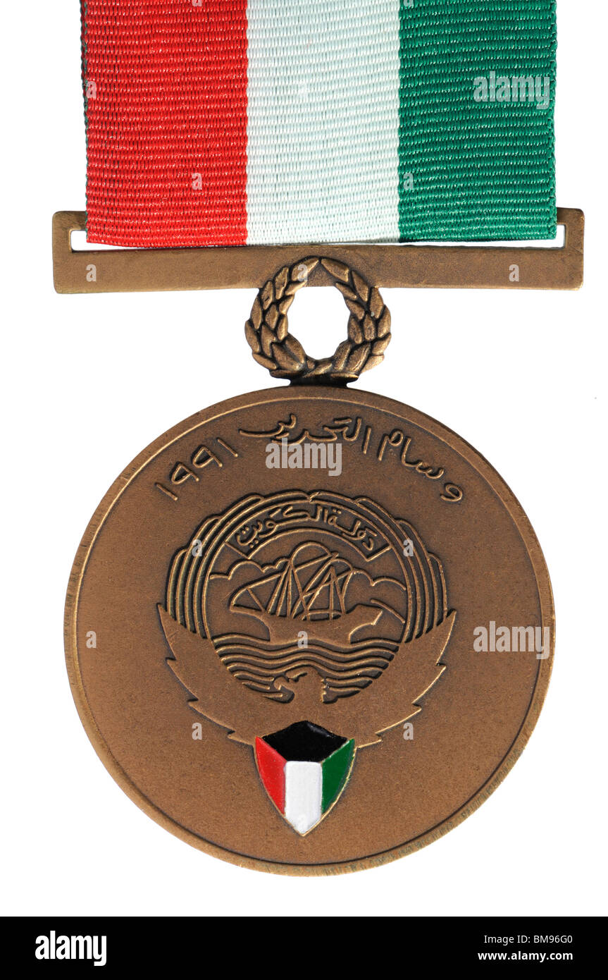 La liberazione del Kuwait Medal - 1991 Foto Stock