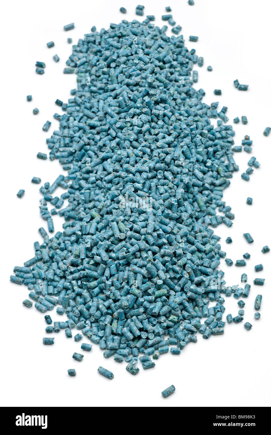Pila di slug e impermeabile lumaca agglomerati in forma di pellets Foto Stock