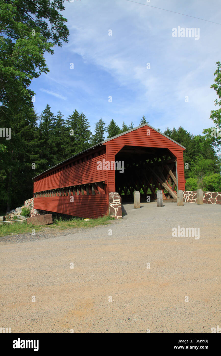 Sachs ponte coperto nei pressi di Gettysburg in Adams County, Pennsylvania, Foto Stock