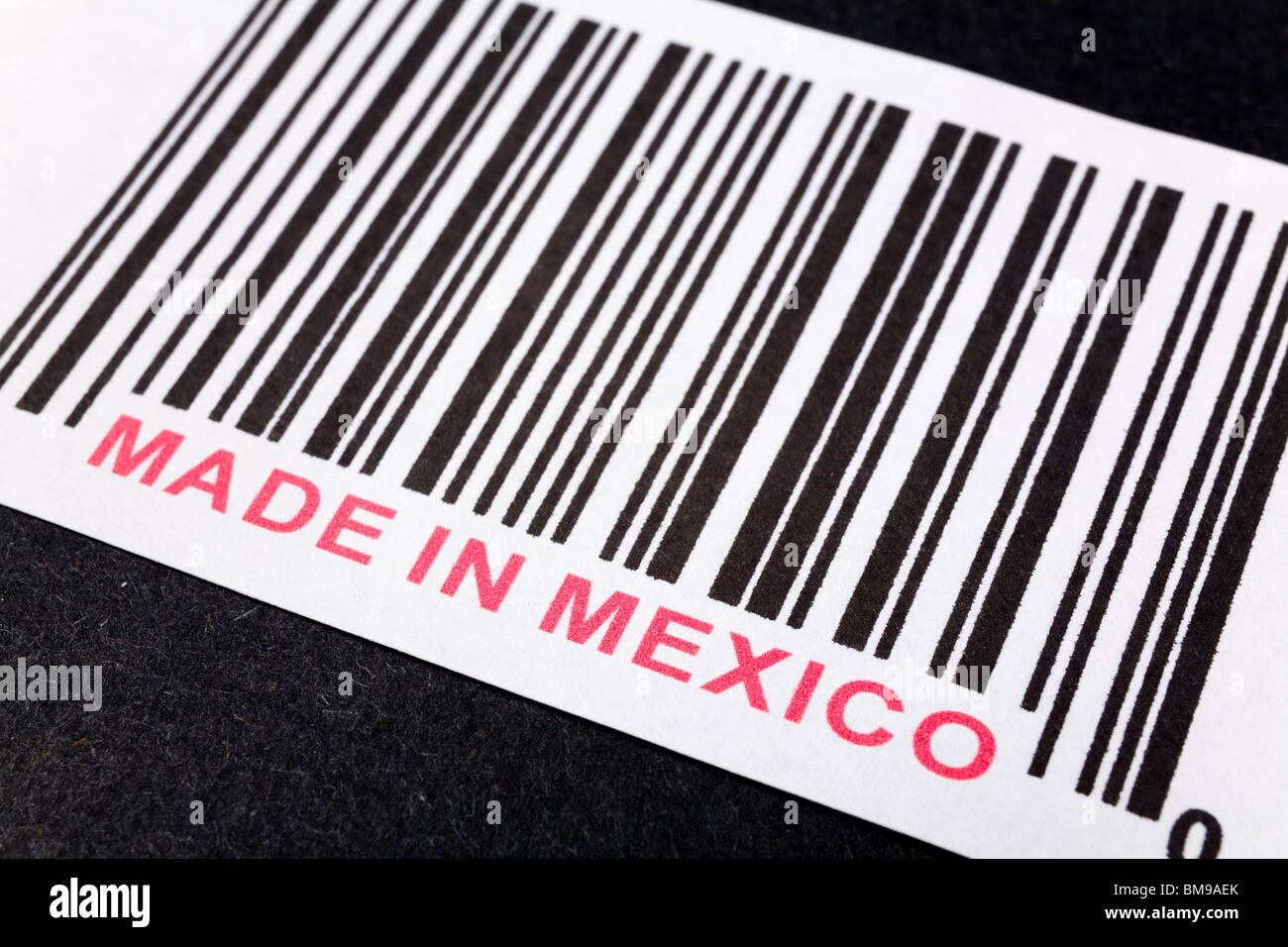 Realizzato in Messico e il codice a barre, la concezione di business Foto Stock