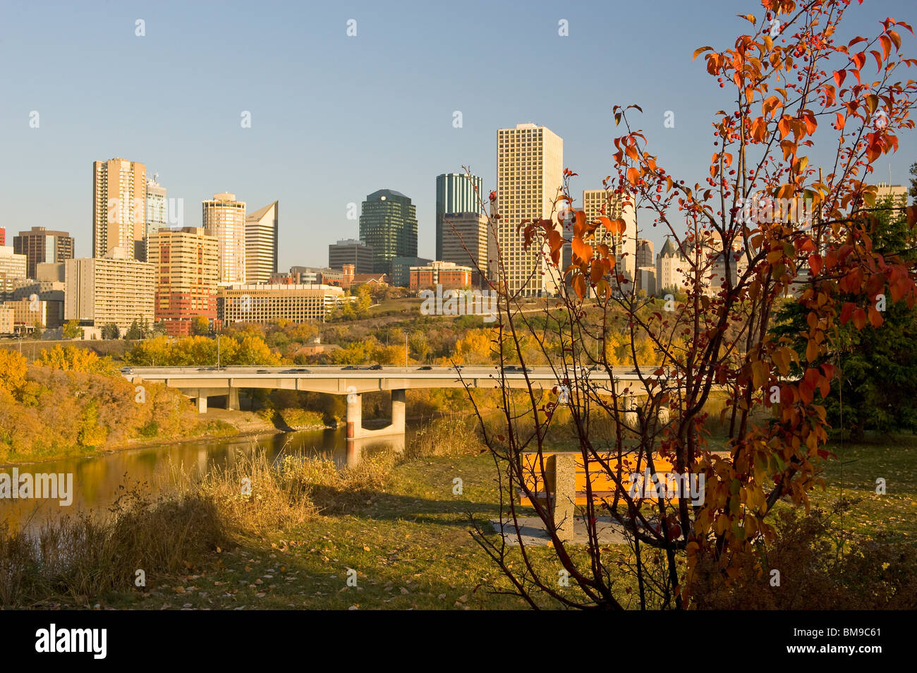 Skyline di Edmonton, Alberta, Canada Foto Stock