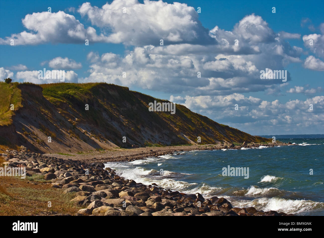 Soenderby Cliff, Helnaes, Danimarca Foto Stock