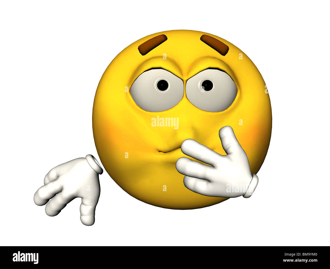 3D illustrazione di un malato emoticon Foto Stock