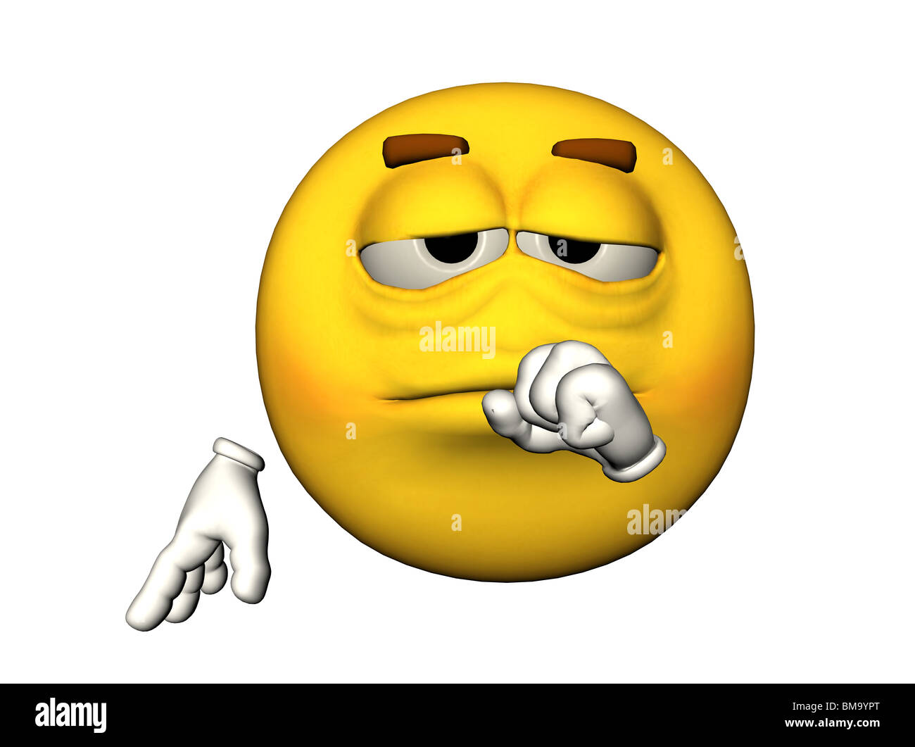 3D illustrazione di una sonnolenta di emoticon Foto Stock