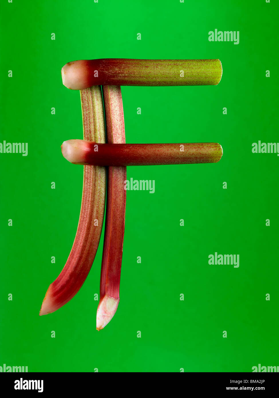 lettera F di alimento Foto Stock