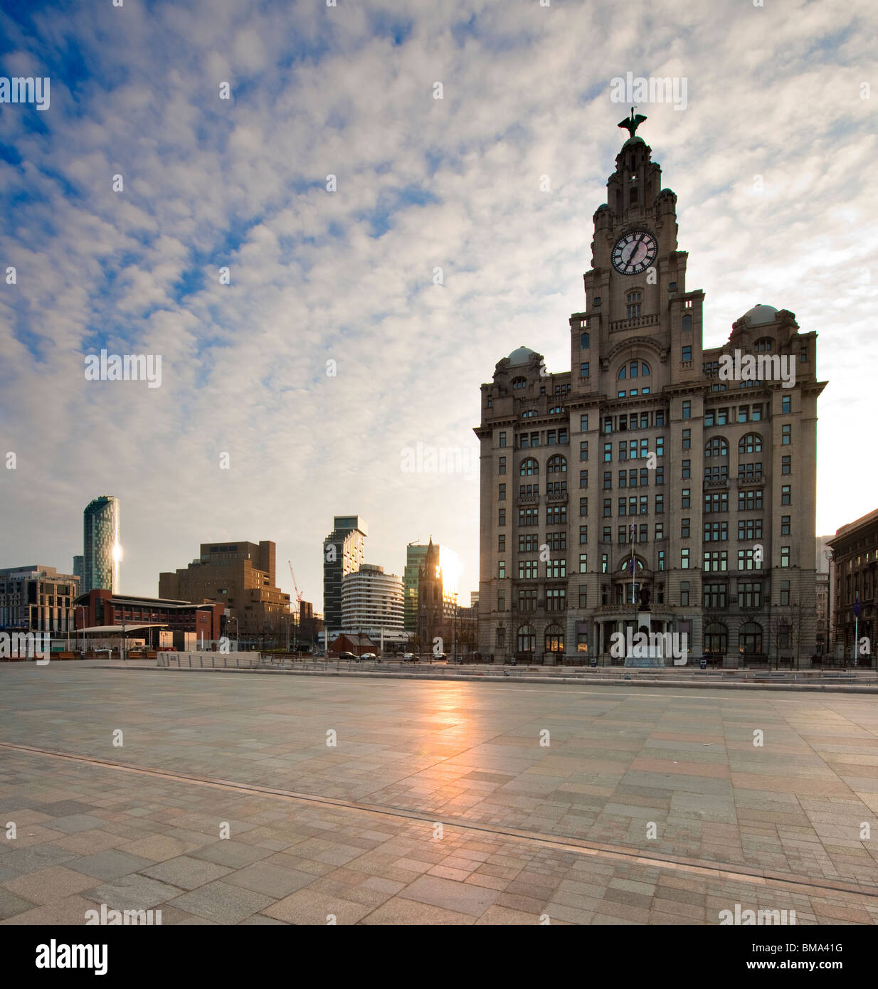 Liverpool Waterfront storico sito Patrimonio Mondiale Foto Stock