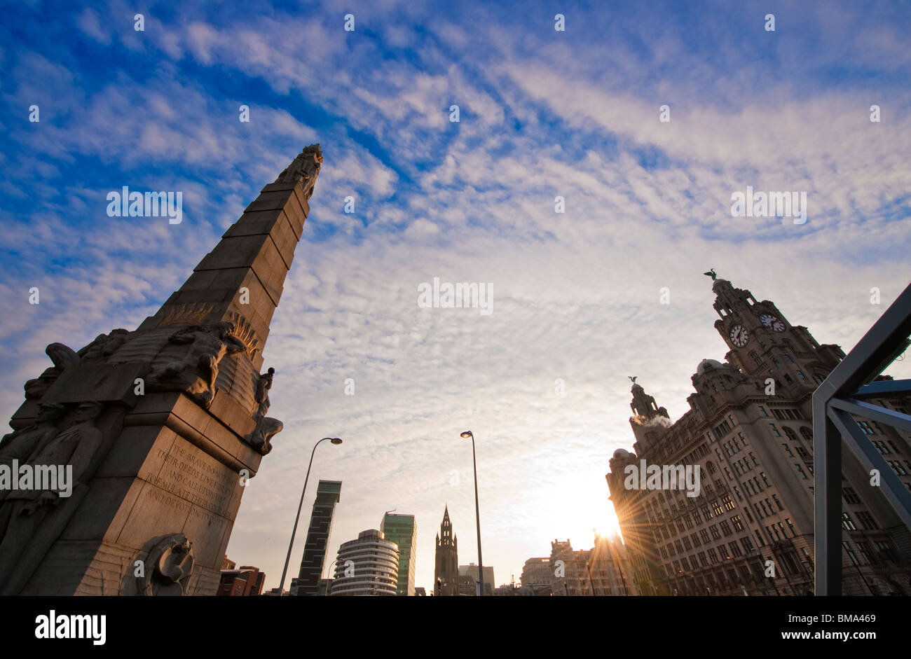 Liverpool Waterfront storico sito Patrimonio Mondiale Foto Stock