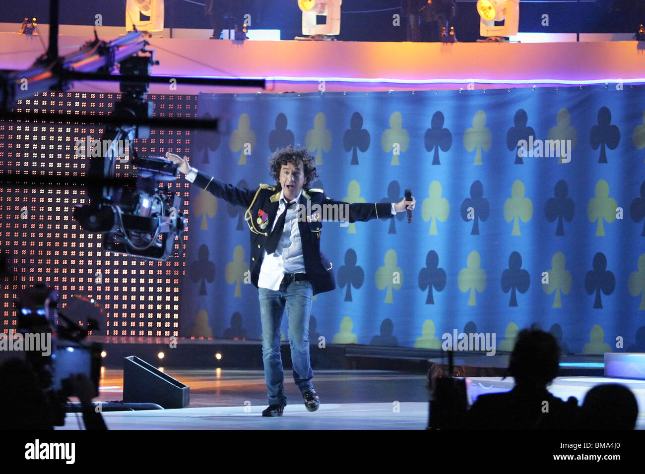 Magnus Uggla in uno dei concorsi in Melodifestivalen, Svezia. Foto Stock