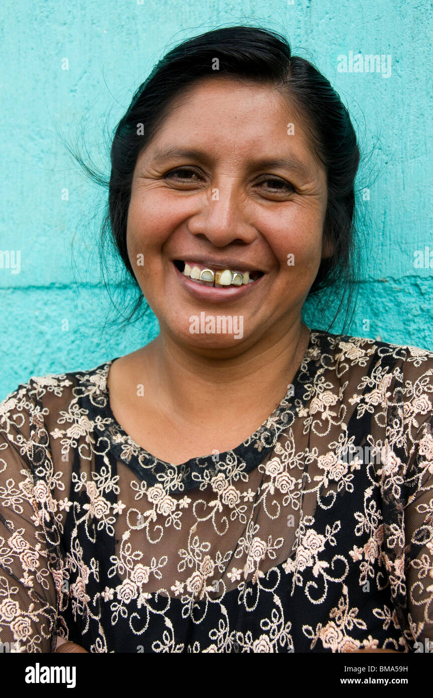 Donna maya Panajachel Guatemala Foto Stock