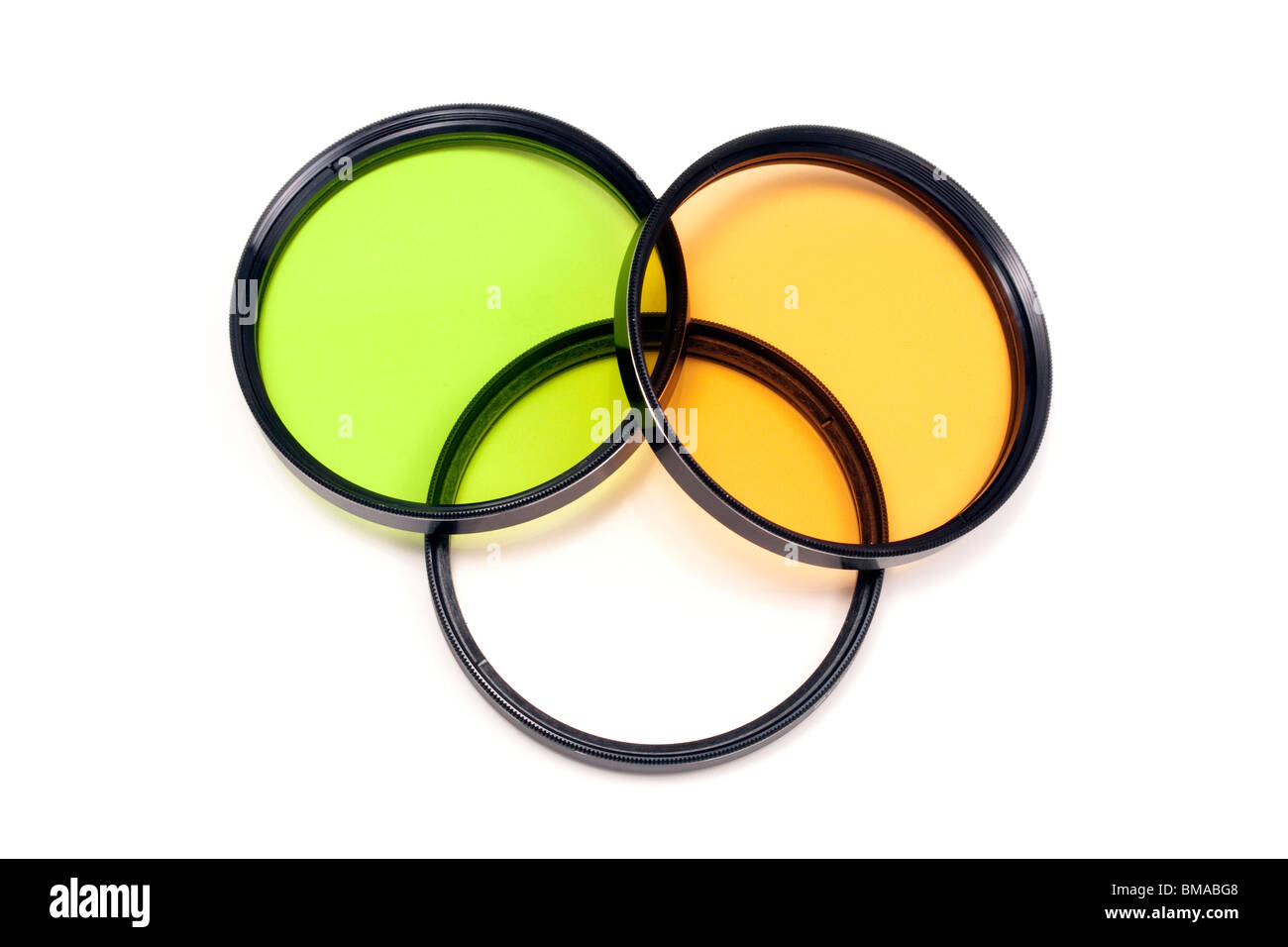 Foto filtri isolato su bianco Foto Stock