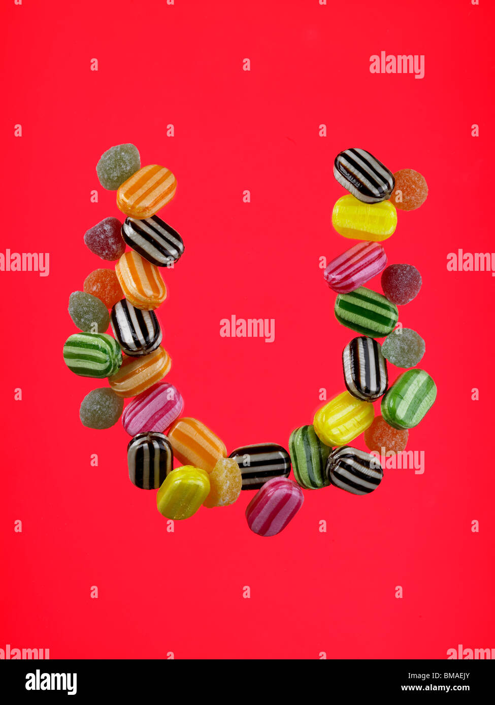 lettera U dell'alimento Foto Stock