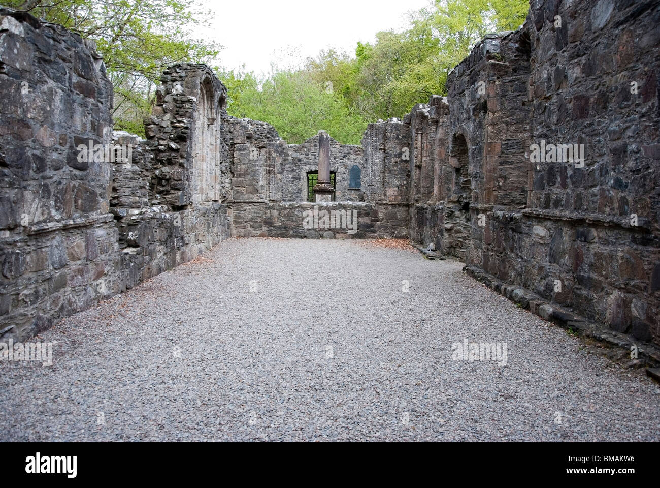 La rovina del XIII secolo il castello di Dunstaffnage cappella vicino a Oban Lorn Argyll Scozia Scotland Foto Stock