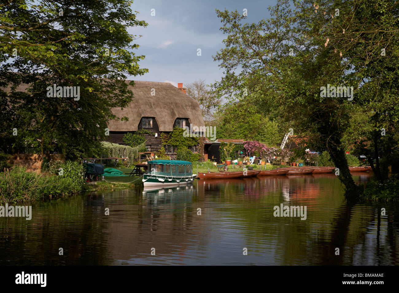 Gran Bretagna Inghilterra Suffolk Flatford Constable Country River Stour Foto Stock