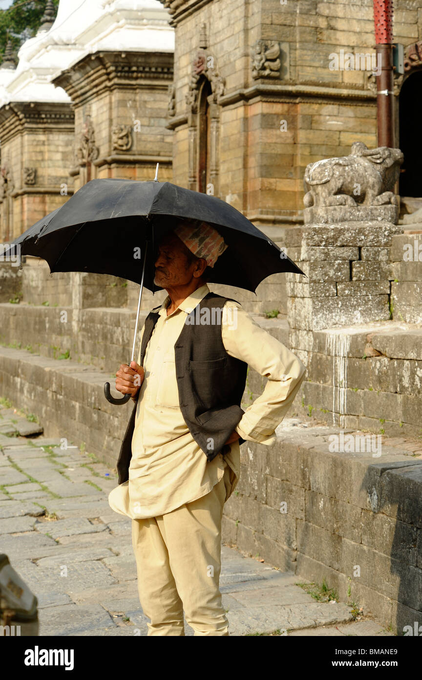 Tempio di Pashupatinath, sacro fiume Bagmati , Kathmandu, Nepal Foto Stock