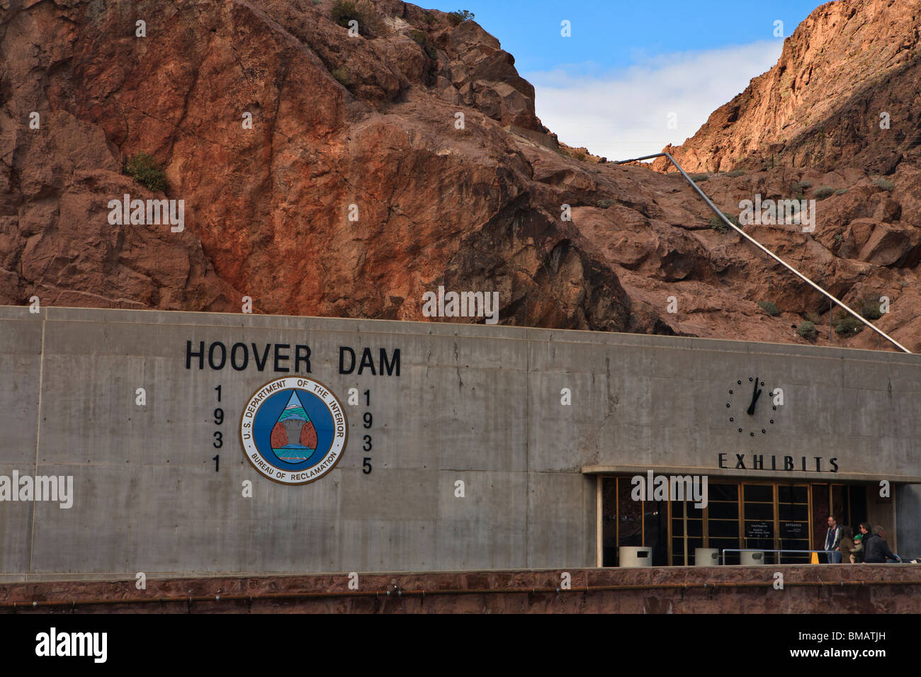 Famosa in tutto il mondo, Hoover Dam-Boulder City, Nevada, Stati Uniti d'America. Foto Stock