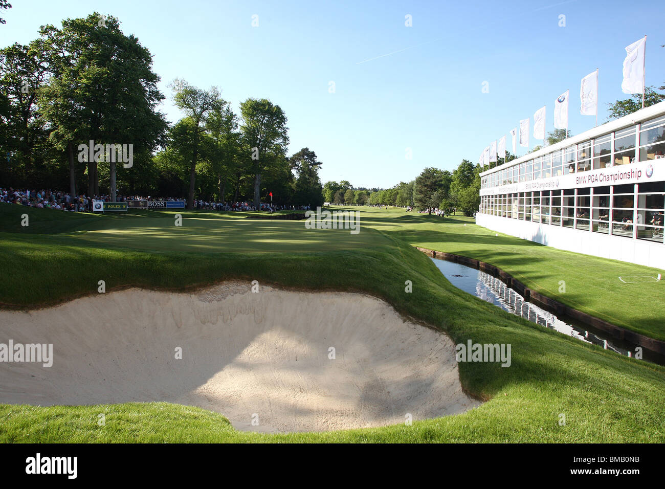 Il 18Th Green di WENTWORTH BMW PGA Championship 2010 WENTWORTH CLUB Surrey in Inghilterra il 22 maggio 2010 Foto Stock