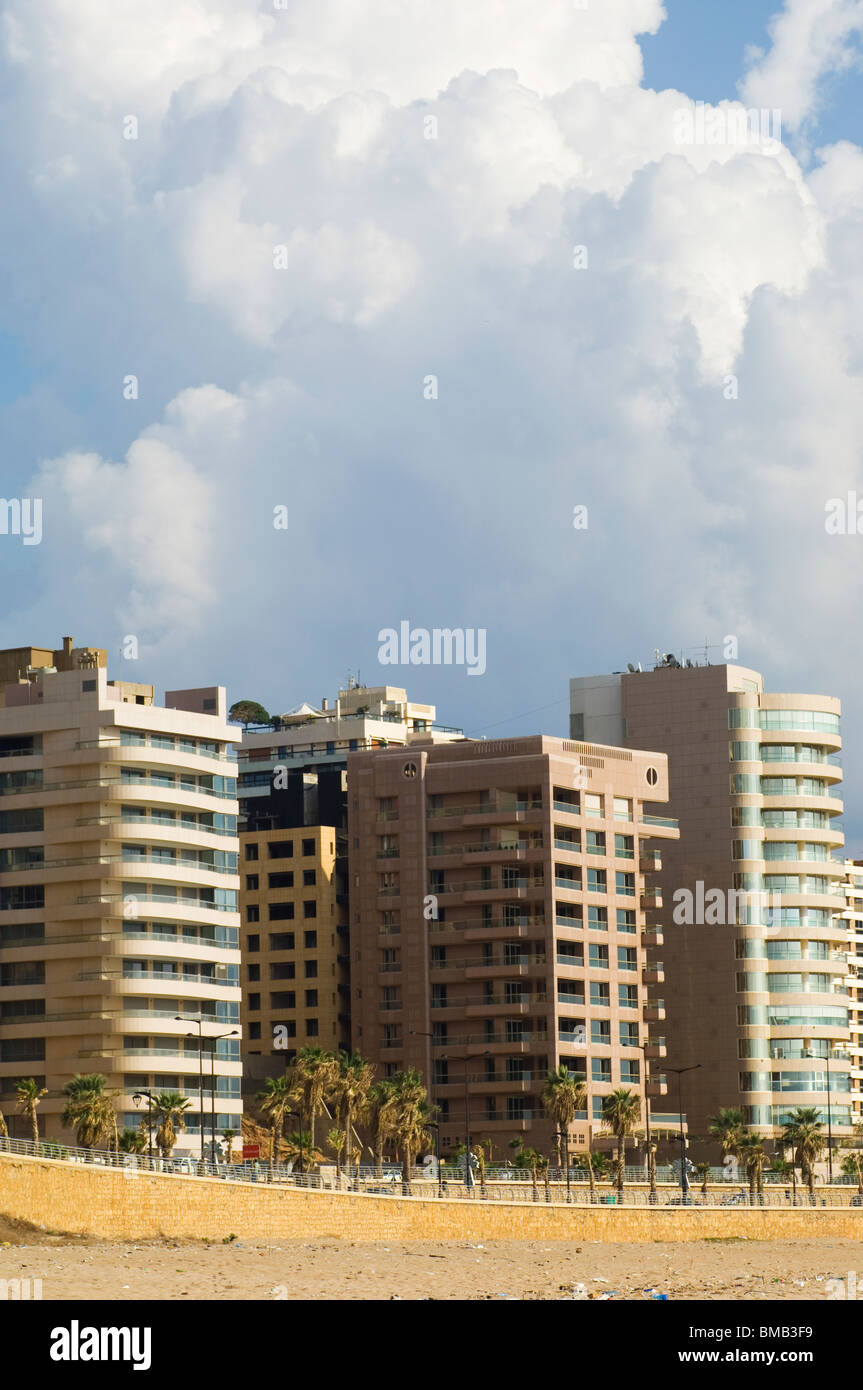 Edifici nella città di Beirut Libano Medio Oriente Foto Stock