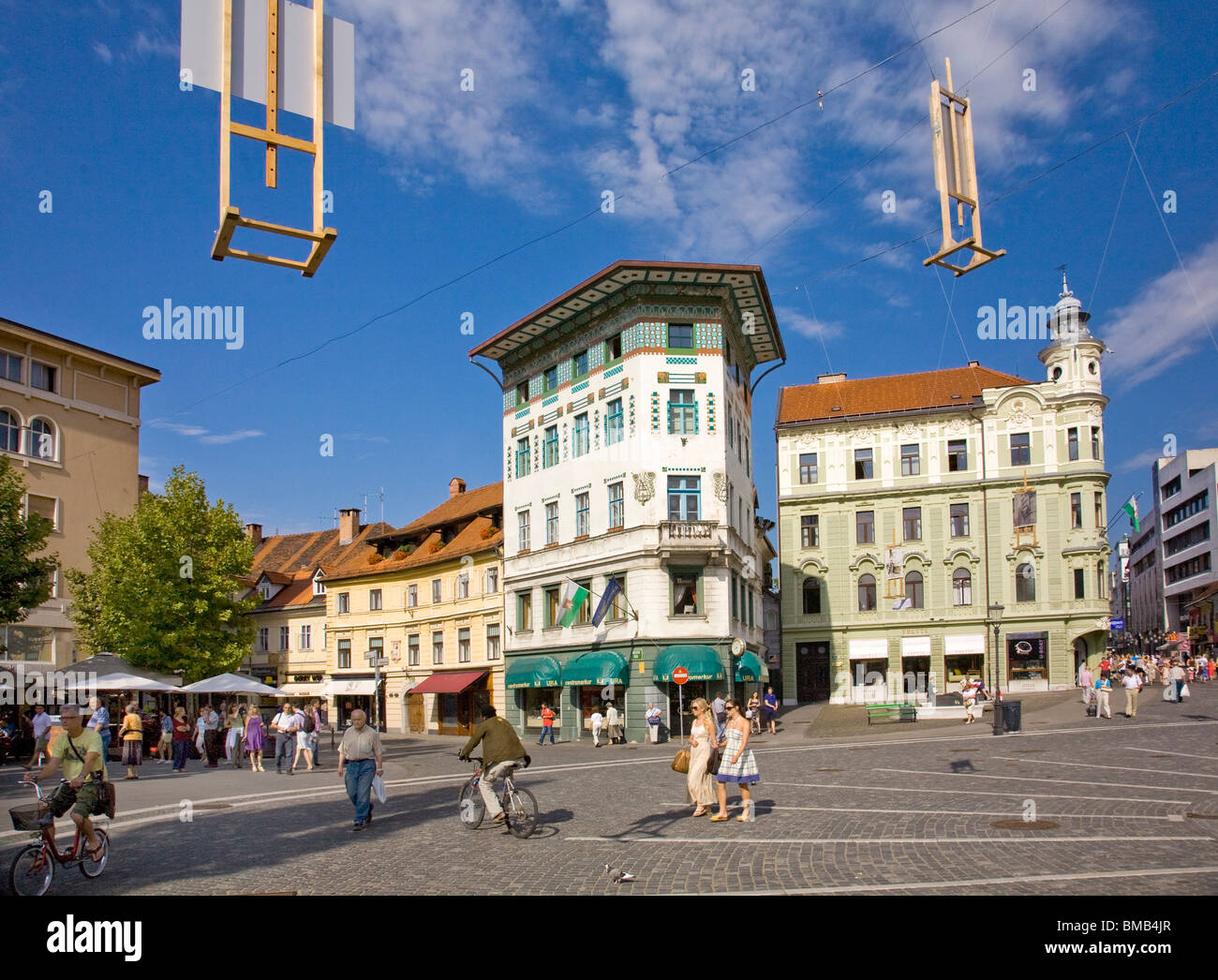 Lubiana, Slovenia, Preseren Square, Urbanc Store Foto Stock