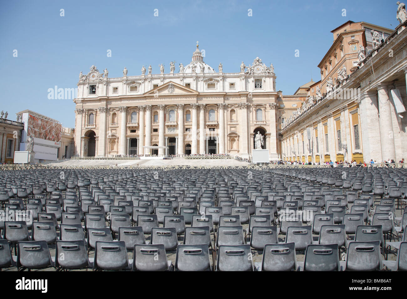 Piazza San Pietro, il Vaticano, Roma, Italia Foto Stock