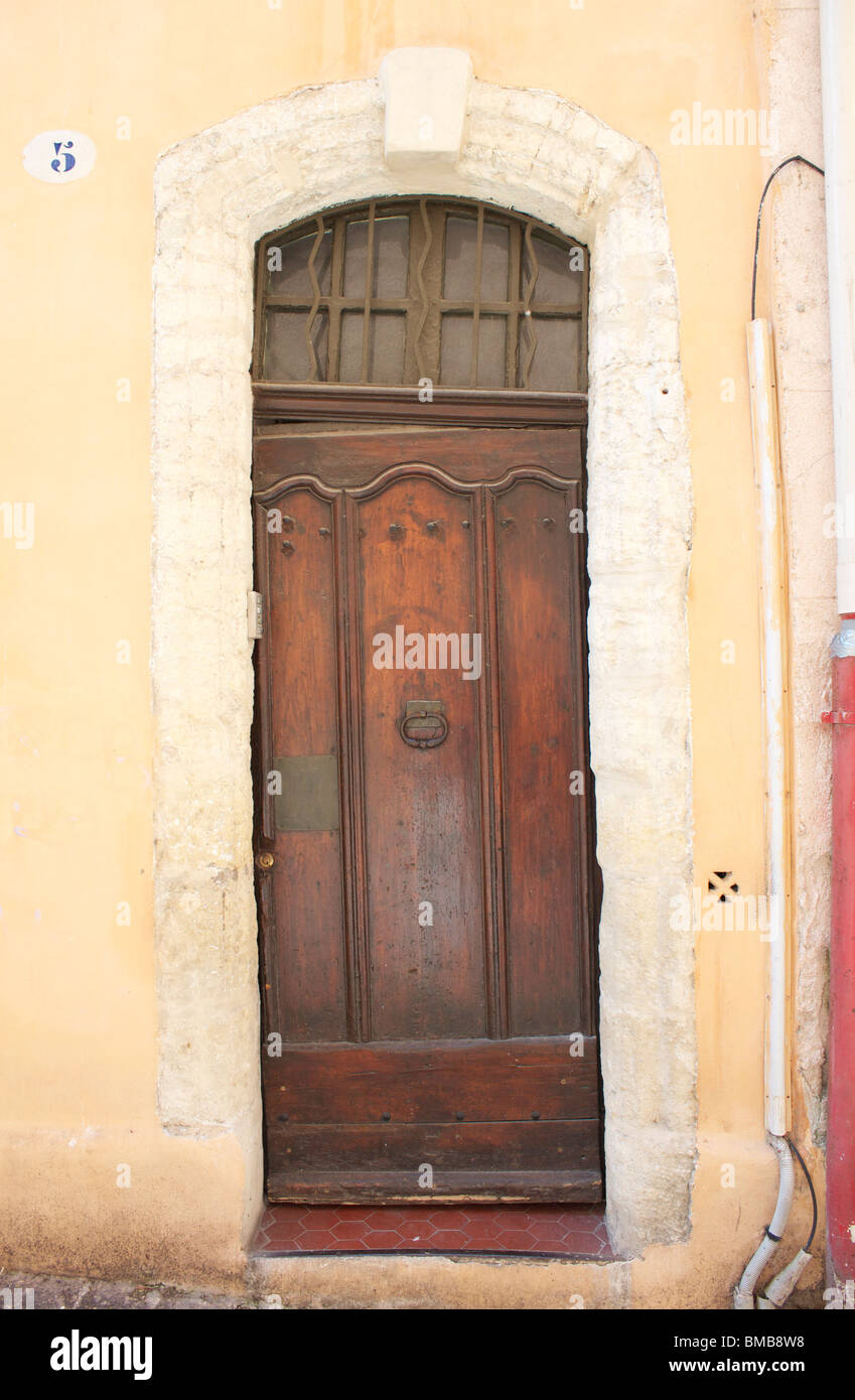 Francese antico porta a Marsiglia, casa numero 5 Foto Stock