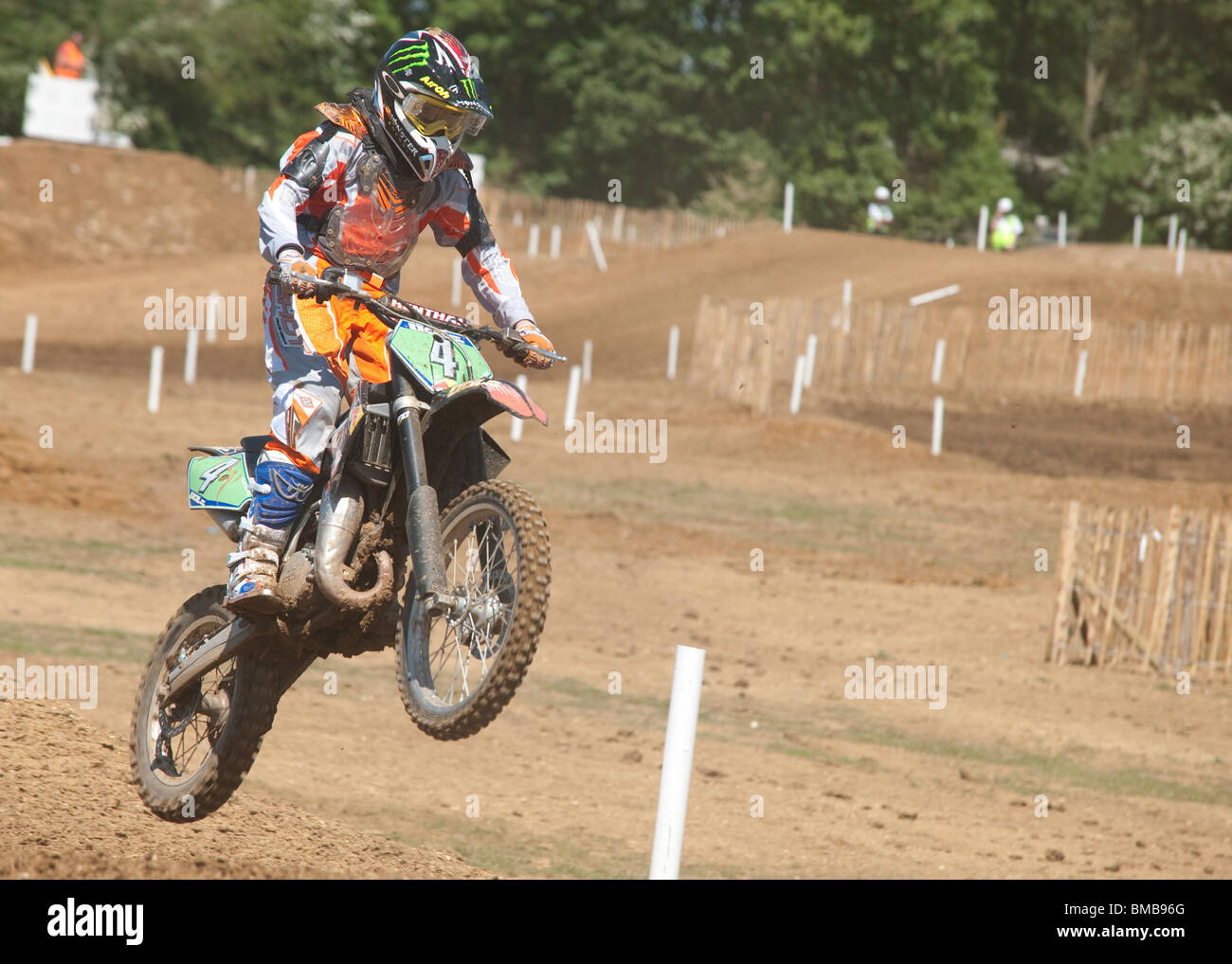 Motocross - Airborne Foto Stock