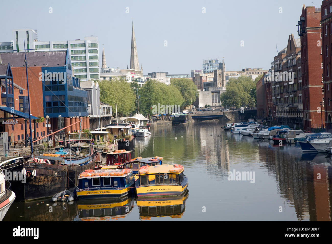 Barche in Floating Harbour, Bristol Foto Stock