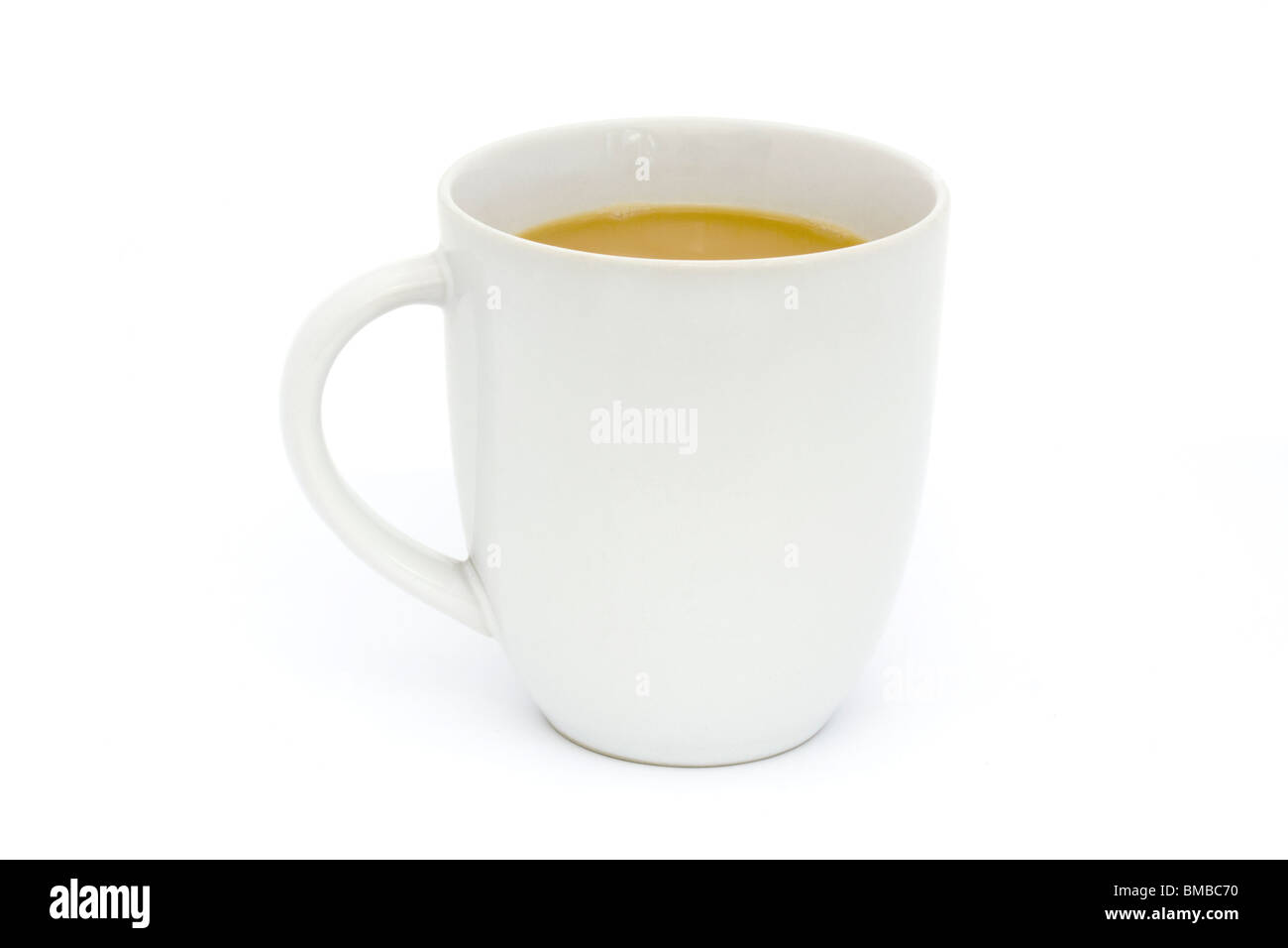 La tazza di tè su uno sfondo bianco Foto Stock