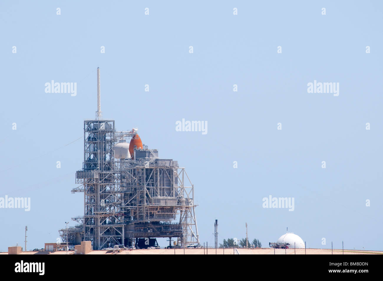 Launch Complex 39 (LC-39), il tampone 39A per il lancio presso il Kennedy Space Center di Cape Canaveral, in Florida, Stati Uniti d'America Foto Stock