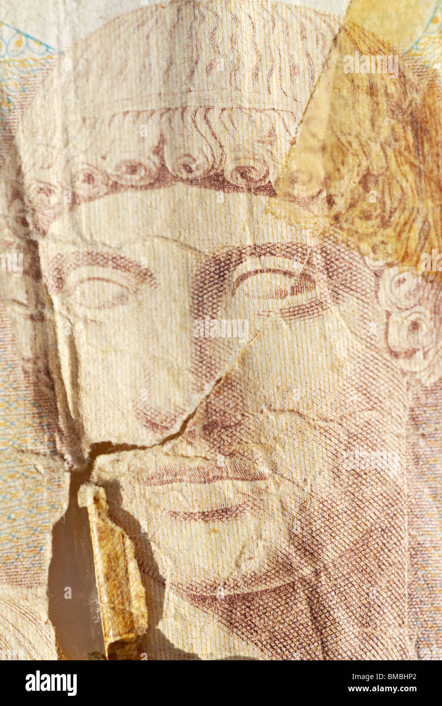 Dettaglio del 1000 Drachmen-Note, antica Grecia denaro Foto Stock