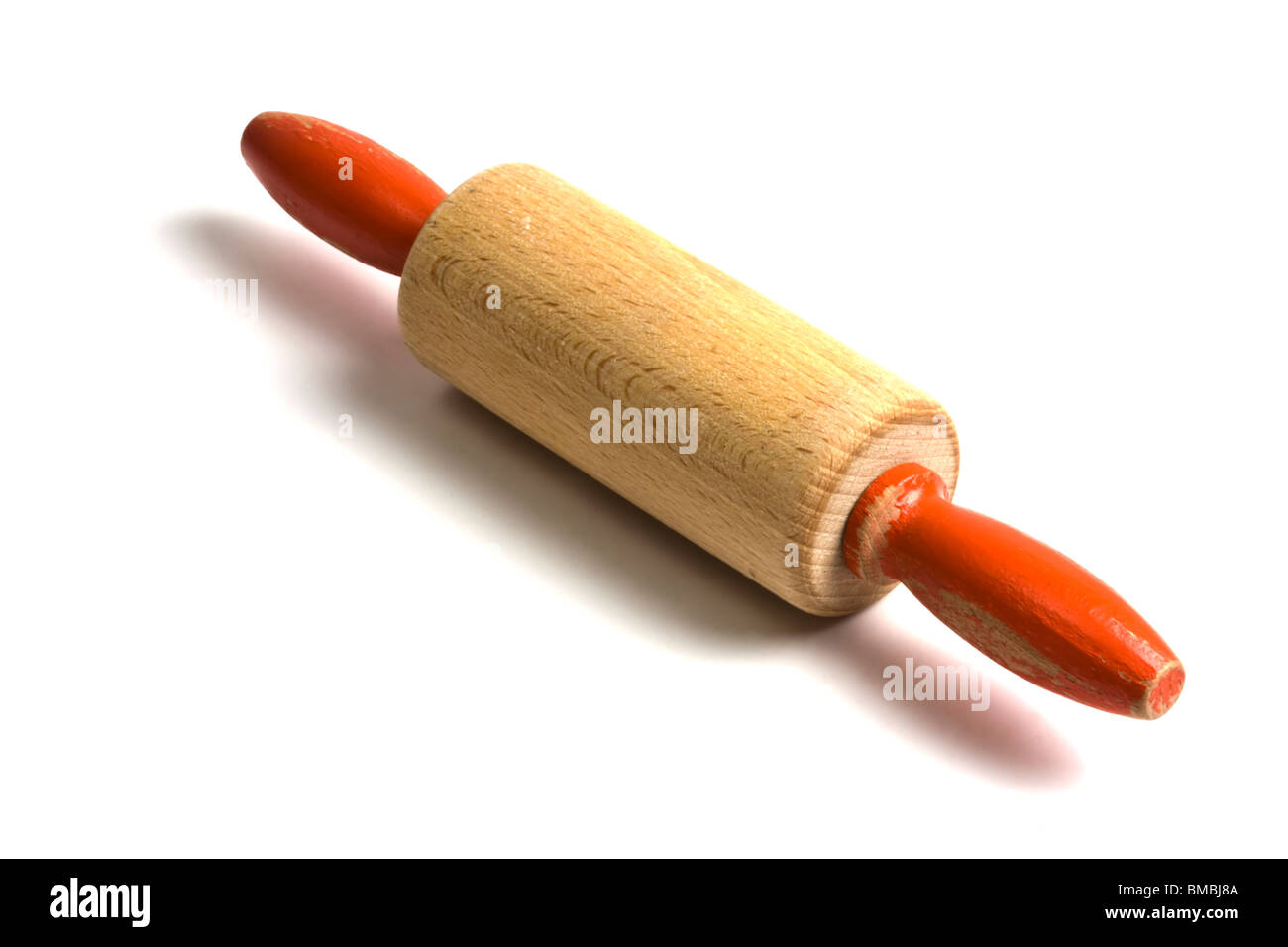 Perno di rotolamento isolati su sfondo bianco Foto Stock