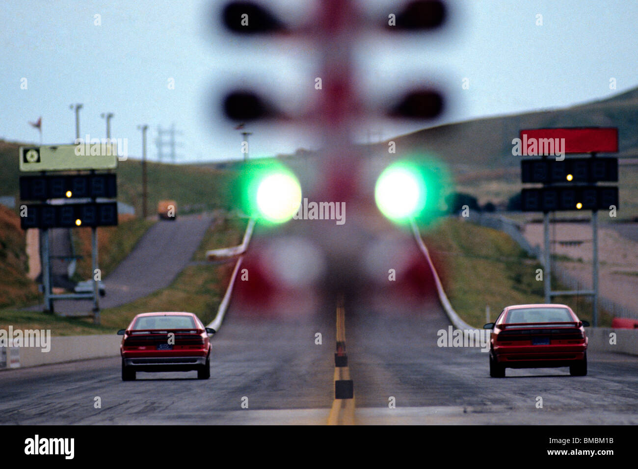 Drag racing luci avviamento Foto Stock